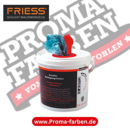 Friess Techno Reinigungstücher 80 Stück im Eimer feucht kaufen bei Proma Farben.de Maler Fachhandel & Onlineshop
