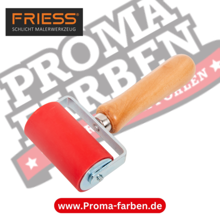 Friess Techno Folien Andrückwalze 75mm hart Holzgriff kaufen bei Proma Farben.de Maler Fachhandel & Onlineshop