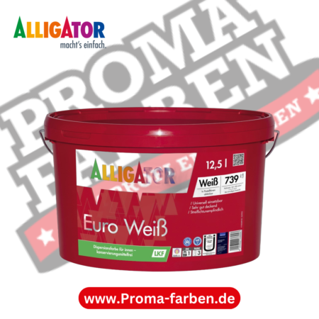 Alligator Euro Weiß LEF/LKF Wandfarbe kaufen bei Proma Farben.de Maler Fachhandel & Onlineshop