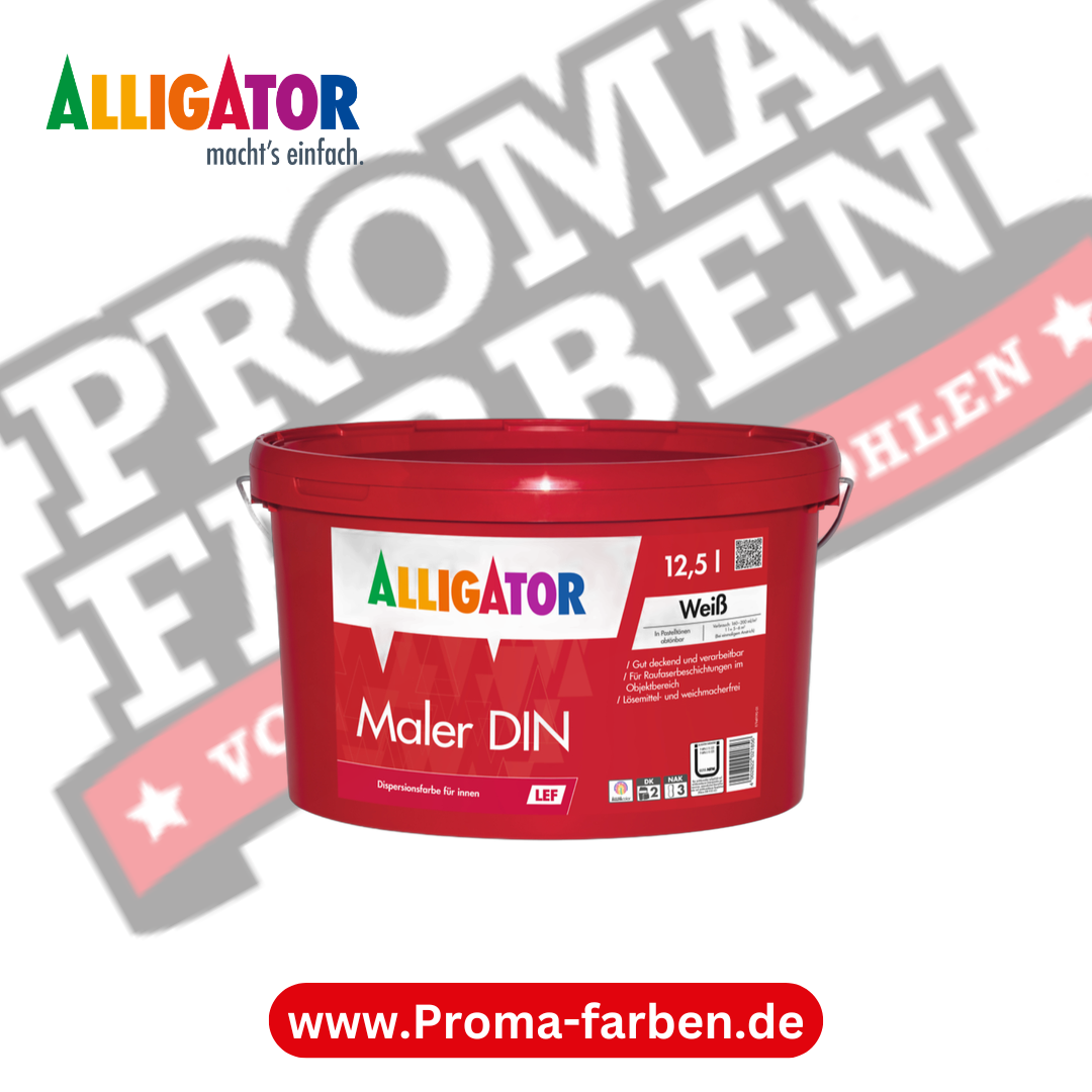 Alligator Maler DIN LEF Wandfarbe kaufen bei Proma Farben.de Maler Fachhandel & Onlineshop