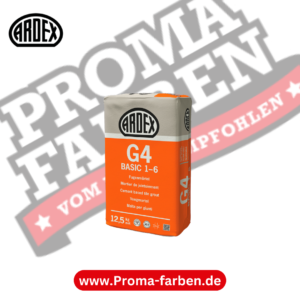ARDEX G4 BASIC 1-6 Zementgebundener Fugenmörtel – 12,5 kg – Silbergrau ARDEX G4 BASIC 1-6 Zementgebundener Fugenmörtel – 12,5 kg – Silbergrau kaufen bei Proma Farben.de Maler Fachhandel & Onlineshop