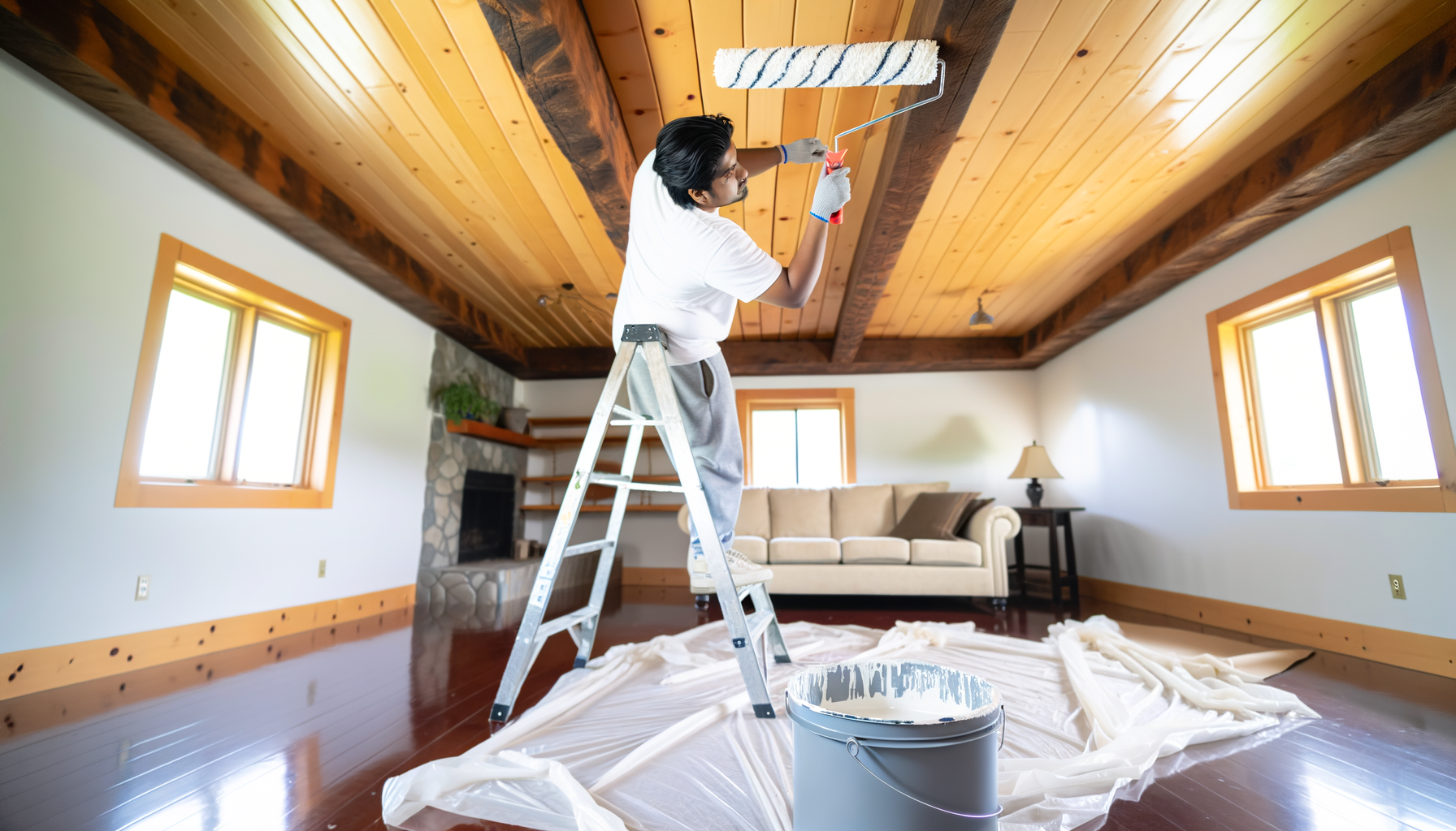 Holzdecke streichen ohne Abschleifen – ProMa Farben Hamburg