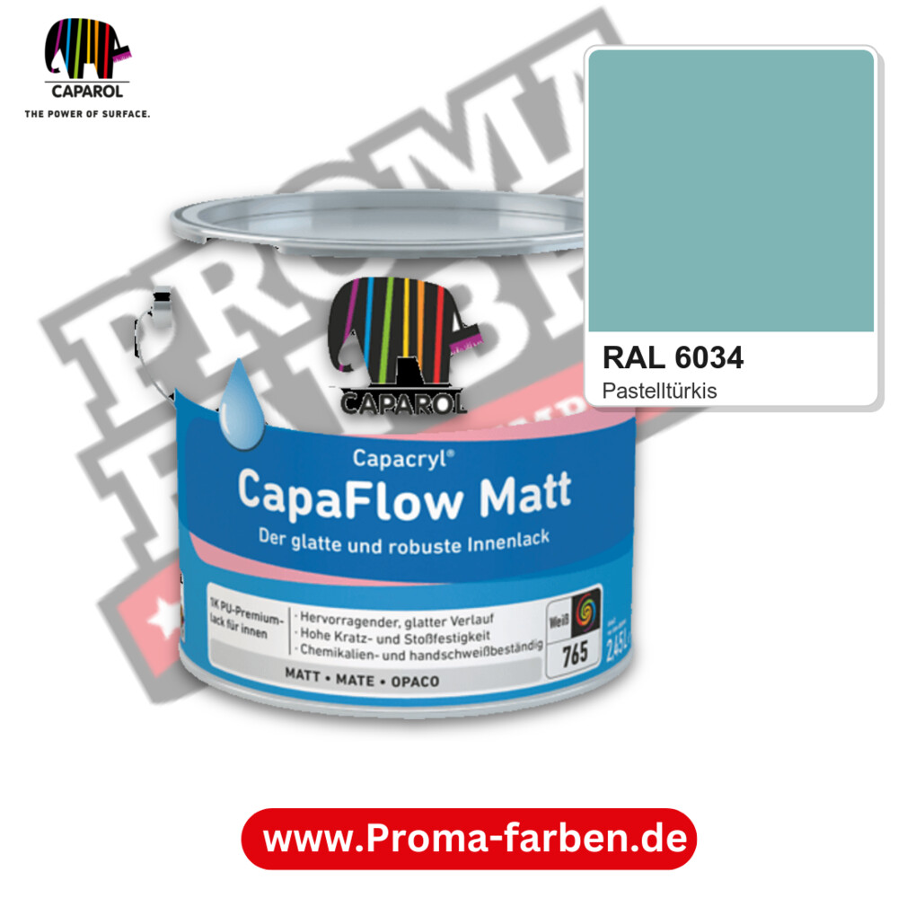 Caparol Capacryl CapaFlow Matt RAL 6034 kaufen Proma Farben Hamburg
