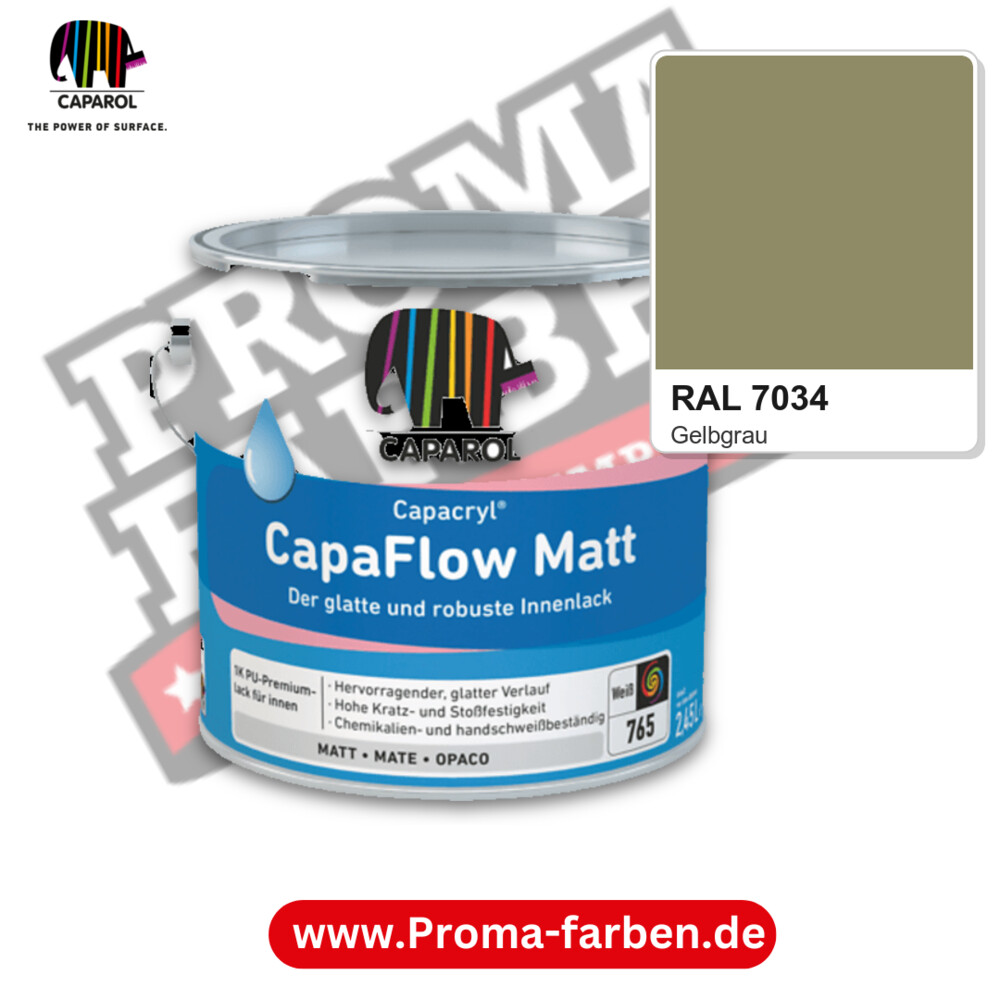 Caparol Capacryl CapaFlow Matt RAL 7034 kaufen Proma Farben Hamburg