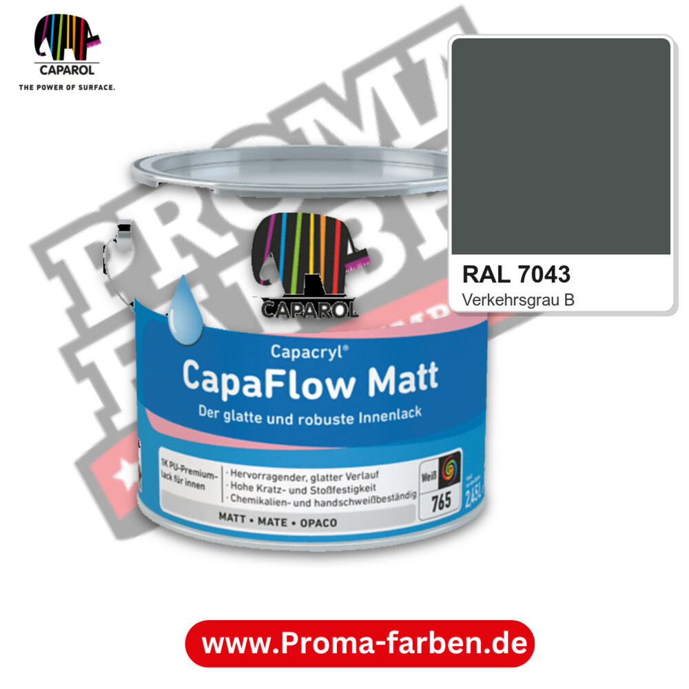 Caparol Capacryl CapaFlow Matt RAL 7043 kaufen Proma Farben Hamburg