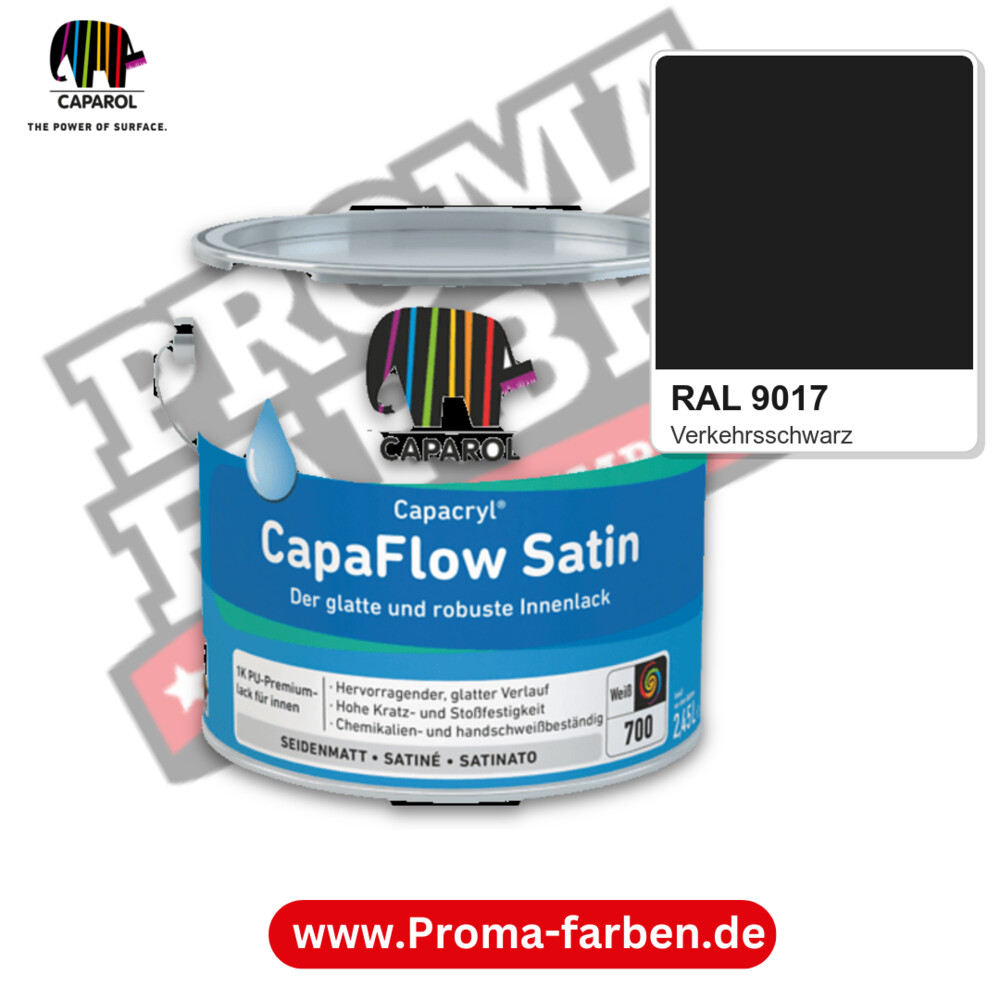 Caparol Capacryl CapaFlow Satin RAL 9017 kaufen Proma Farben Hamburg