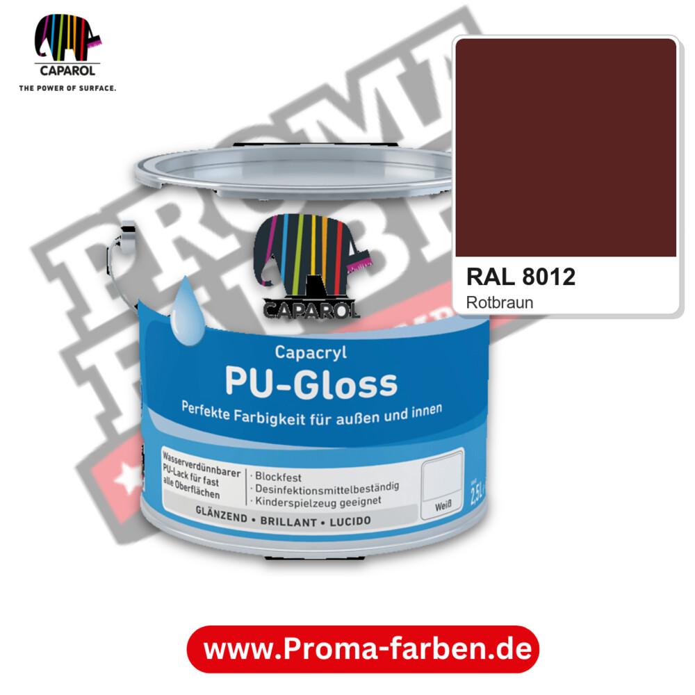 Caparol Capacryl PU-Gloss RAL 8012 kaufen Proma Farben Hamburg