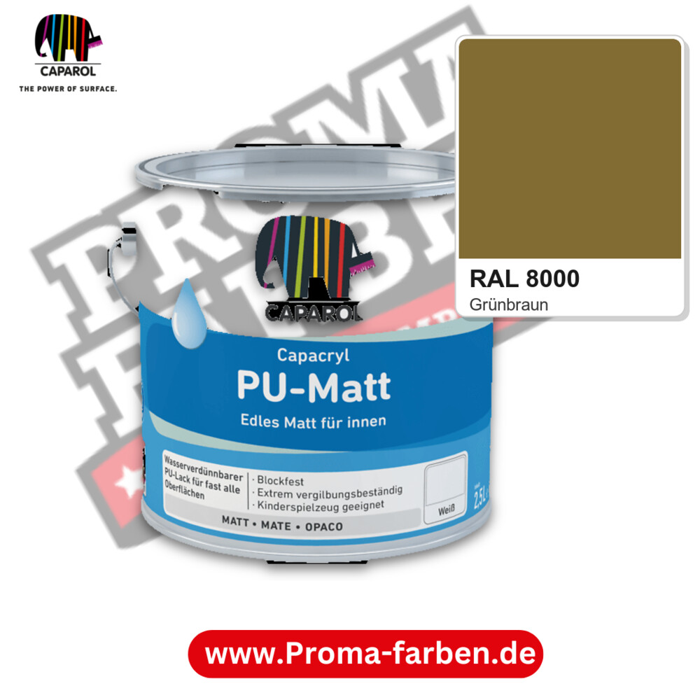 Caparol Capacryl PU-Matt RAL 8000 kaufen Proma Farben Hamburg