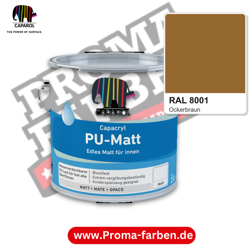 Caparol Capacryl PU-Matt RAL 8001 kaufen Proma Farben Hamburg