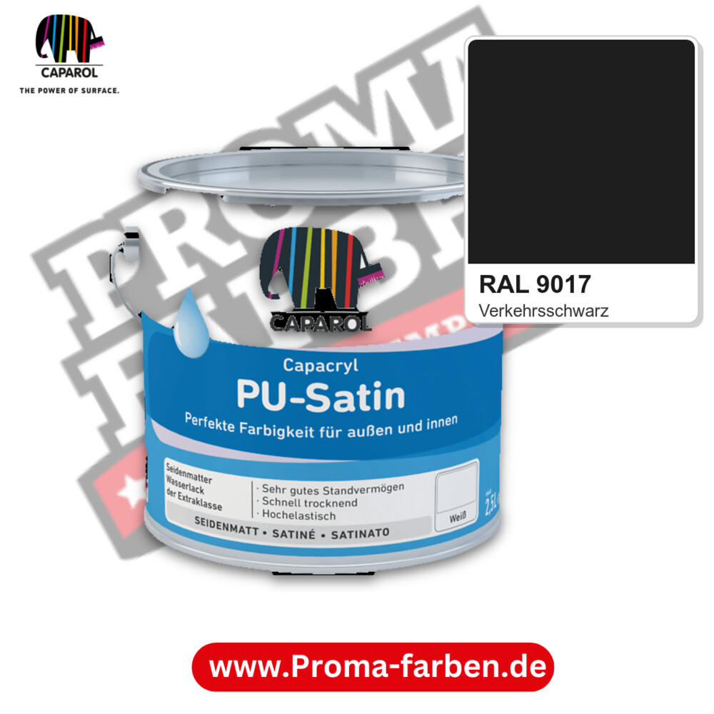 Caparol Capacryl PU-Satin RAL 9017 kaufen Proma Farben Hamburg