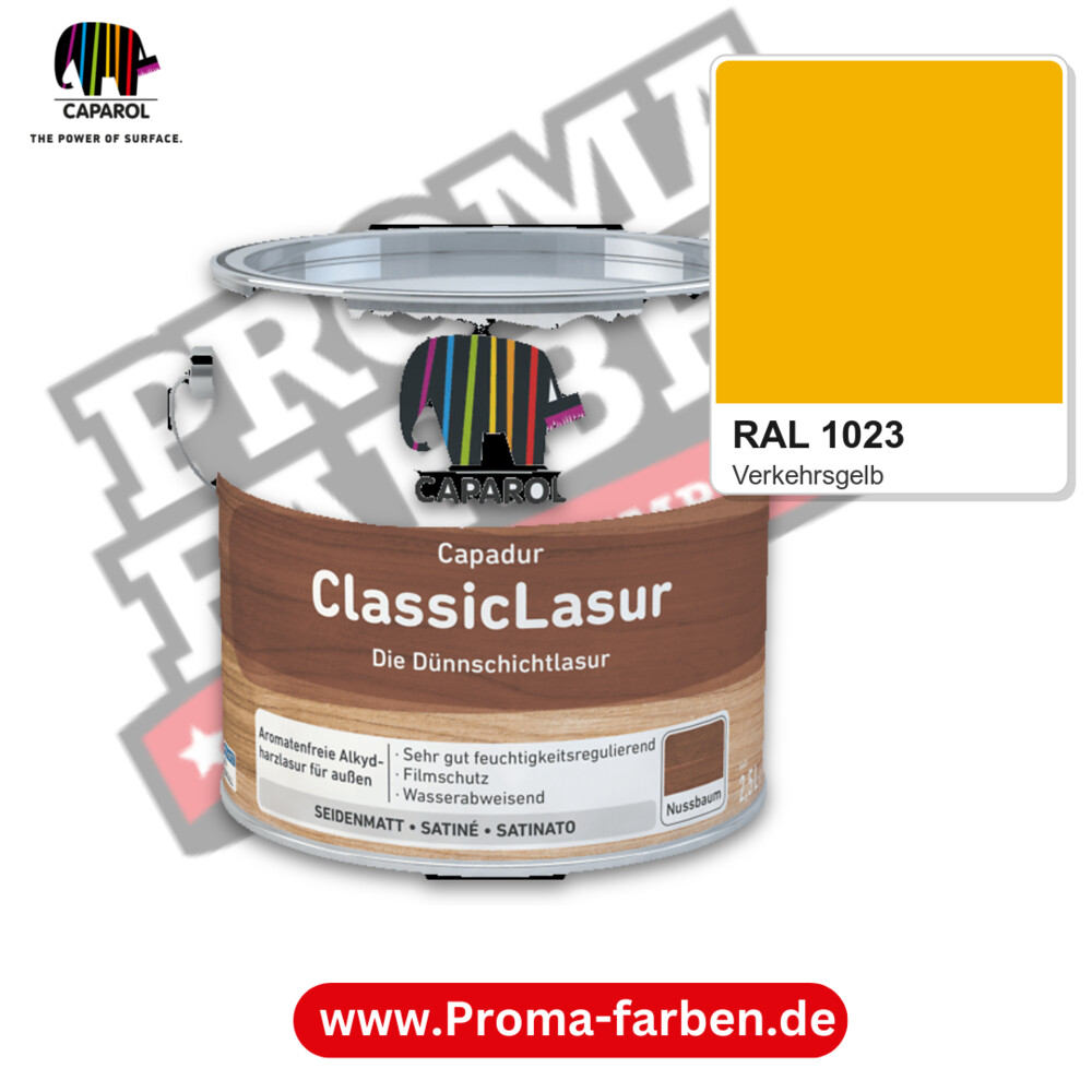 Caparol Capadur ClassicLasur RAL 1023 kaufen Proma Farben Hamburg