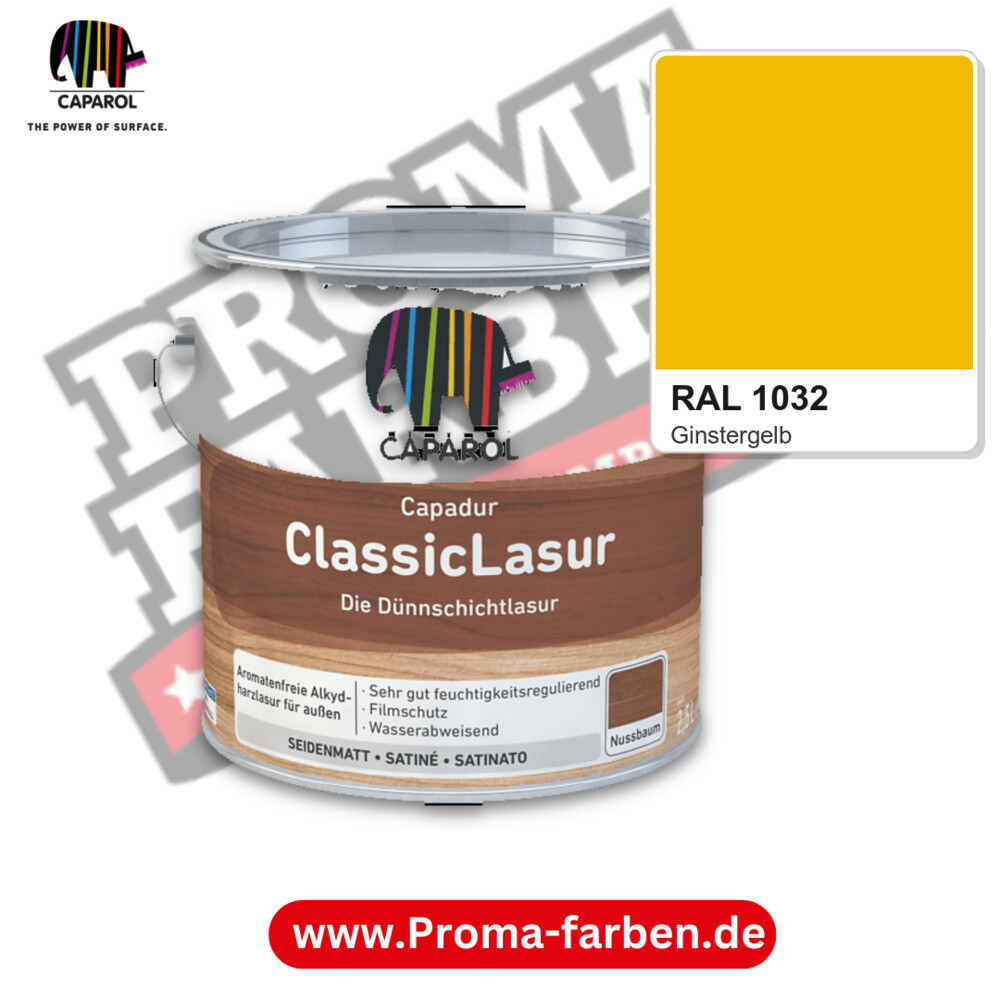 Caparol Capadur ClassicLasur RAL 1032 kaufen Proma Farben Hamburg