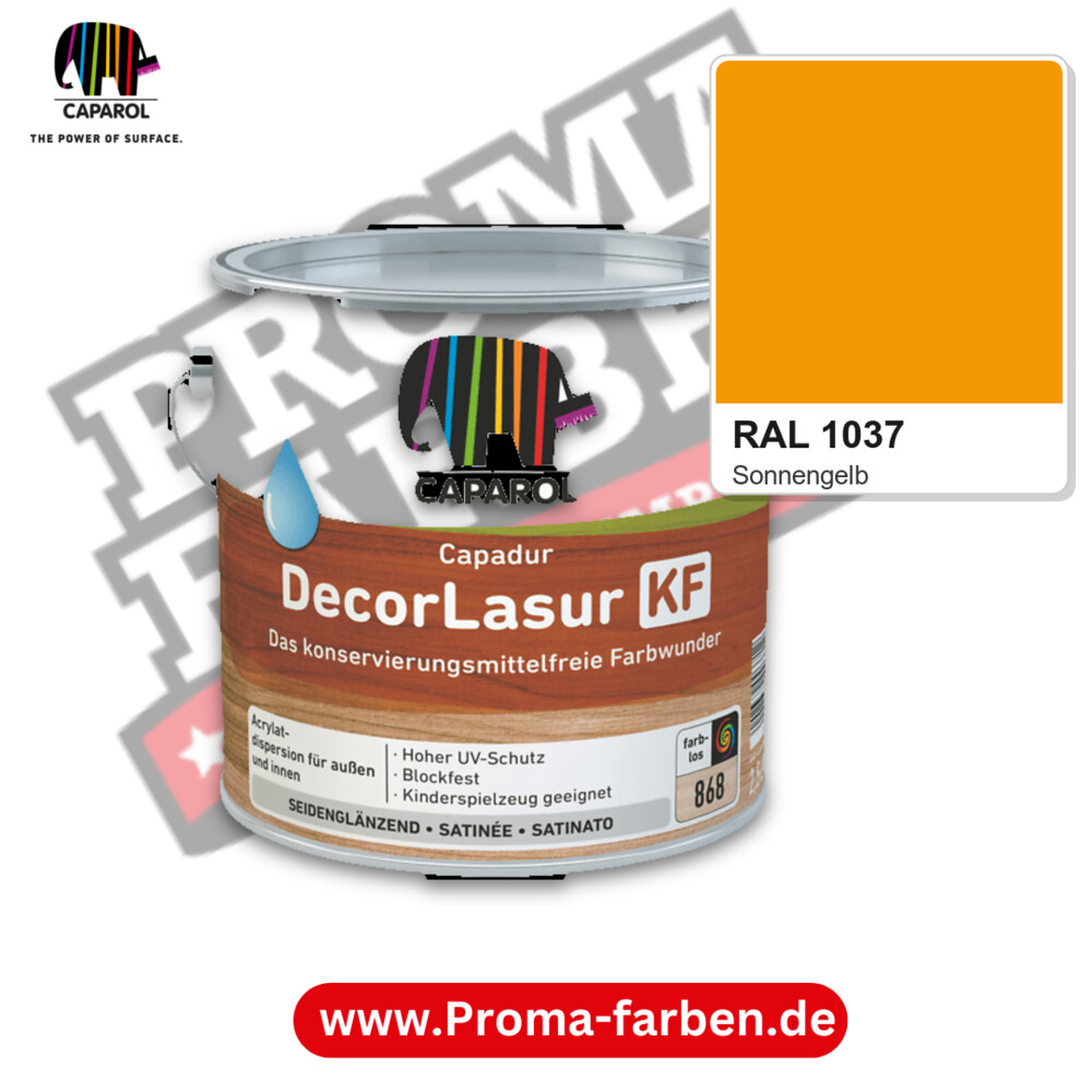 Caparol Capadur DecorLasur KF RAL 1037 kaufen Proma Farben Hamburg