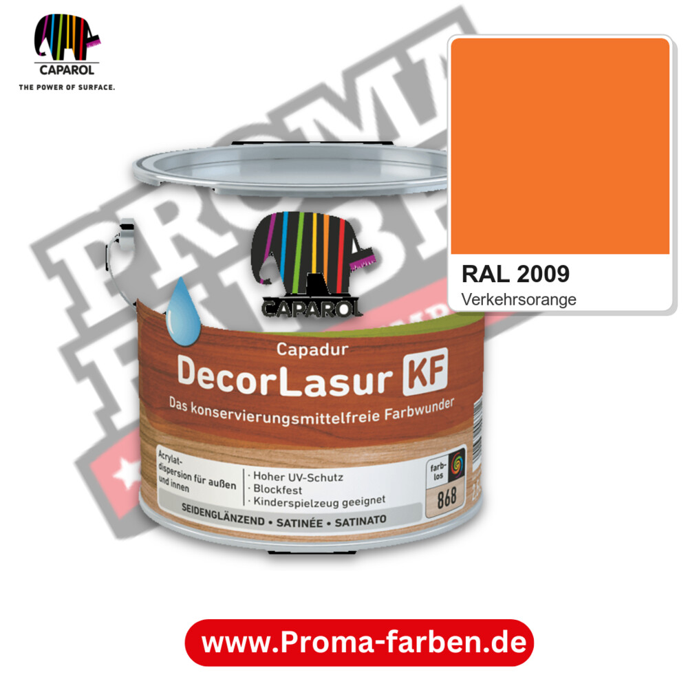 Caparol Capadur DecorLasur KF RAL 2009 kaufen Proma Farben Hamburg