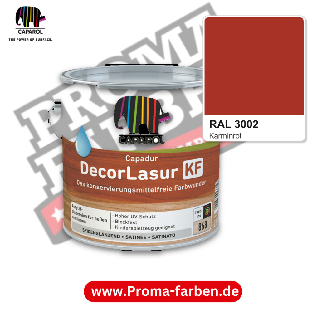Caparol Capadur DecorLasur KF RAL 3002 kaufen Proma Farben Hamburg