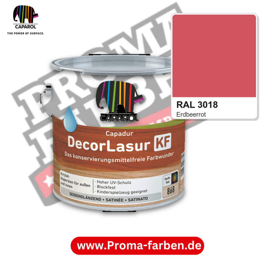 Caparol Capadur DecorLasur KF RAL 3018 kaufen Proma Farben Hamburg