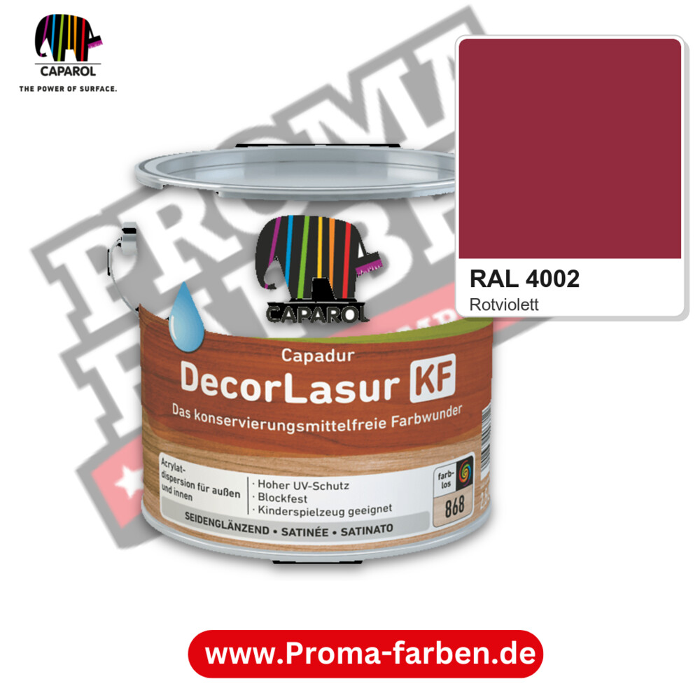 Caparol Capadur DecorLasur KF RAL 4002 kaufen Proma Farben Hamburg