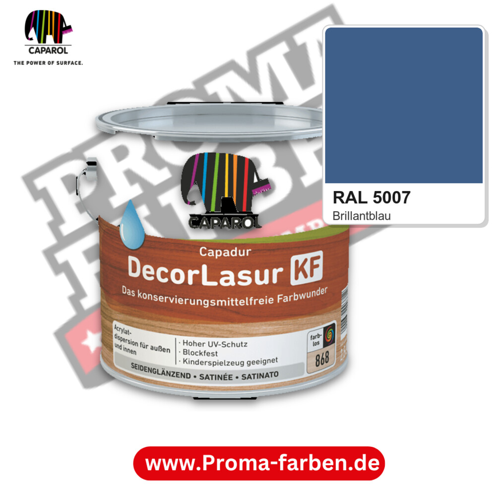Caparol Capadur DecorLasur KF RAL 5007 kaufen Proma Farben Hamburg