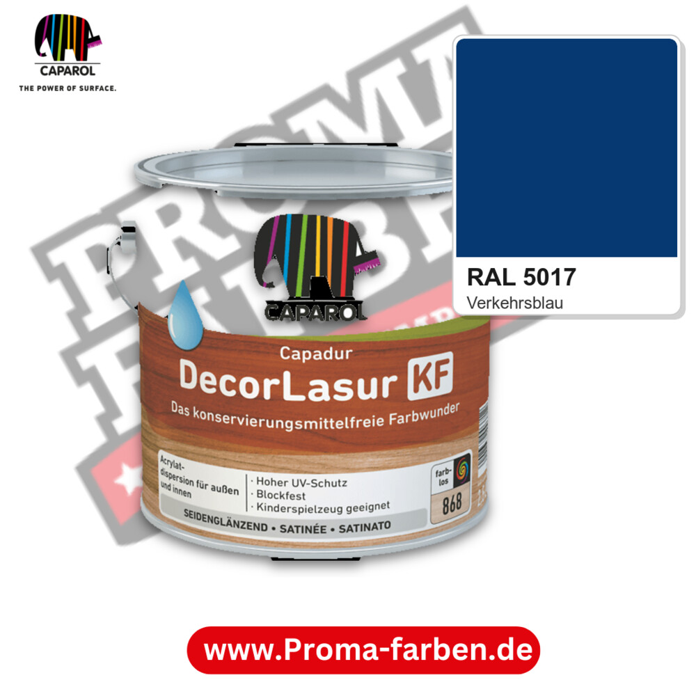 Caparol Capadur DecorLasur KF RAL 5017 kaufen Proma Farben Hamburg
