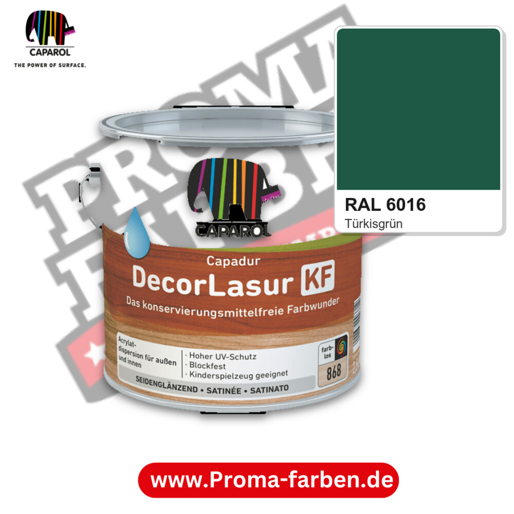 Caparol Capadur DecorLasur KF RAL 6016 kaufen Proma Farben Hamburg