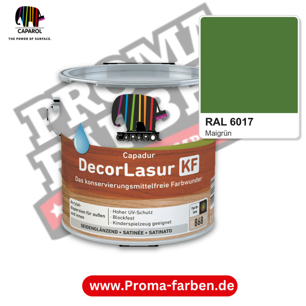 Caparol Capadur DecorLasur KF RAL 6017 kaufen Proma Farben Hamburg