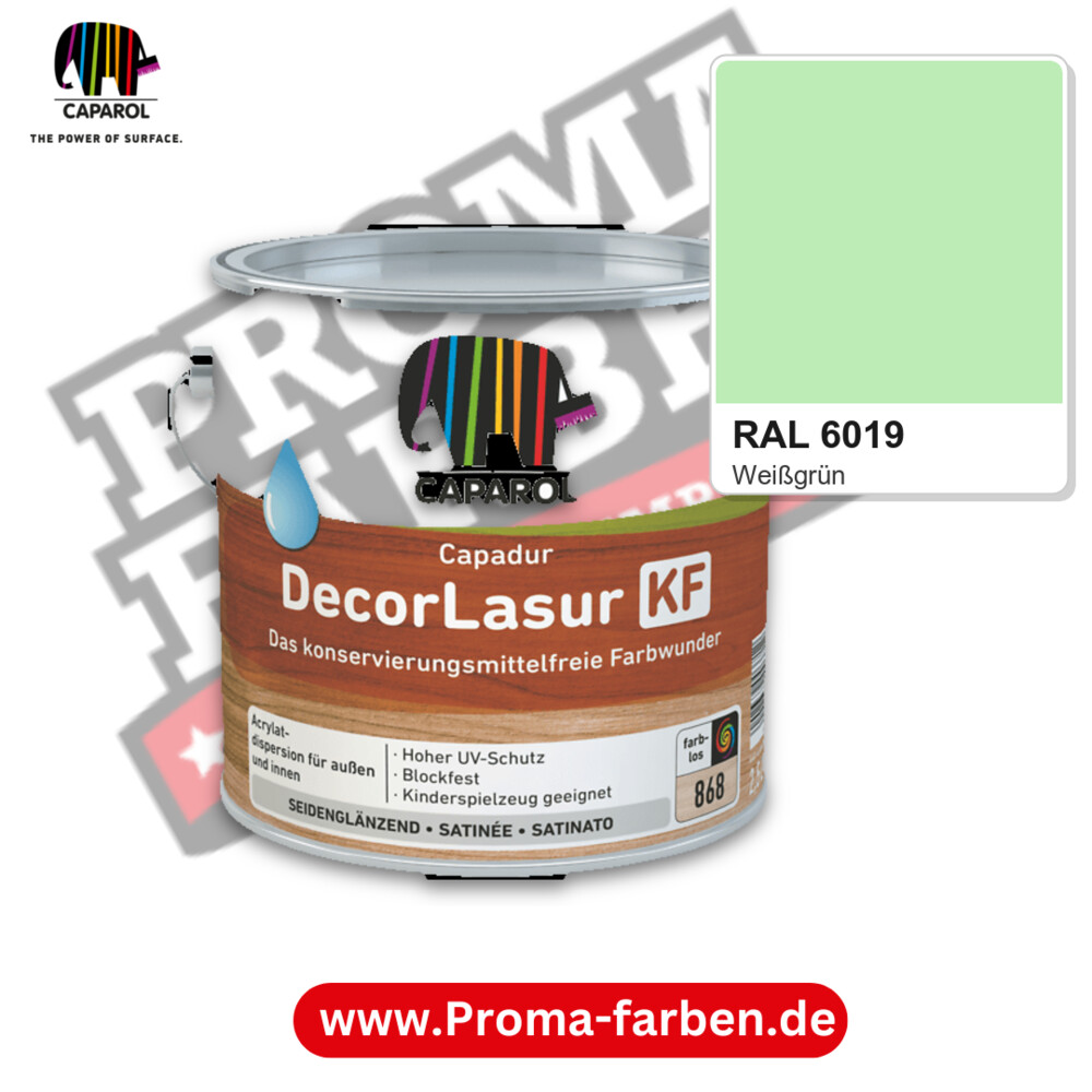 Caparol Capadur DecorLasur KF RAL 6019 kaufen Proma Farben Hamburg