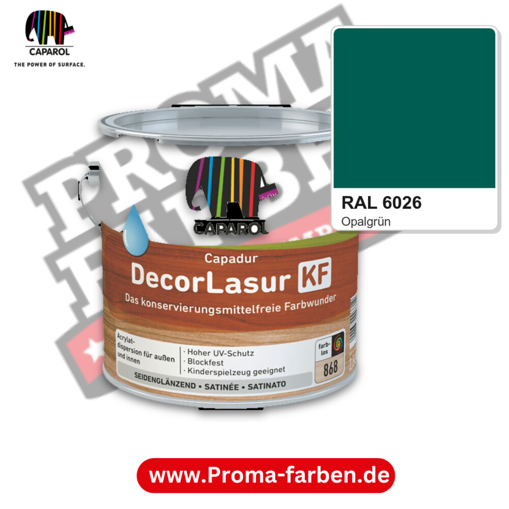 Caparol Capadur DecorLasur KF RAL 6026 kaufen Proma Farben Hamburg