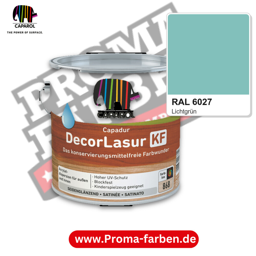 Caparol Capadur DecorLasur KF RAL 6027 kaufen Proma Farben Hamburg
