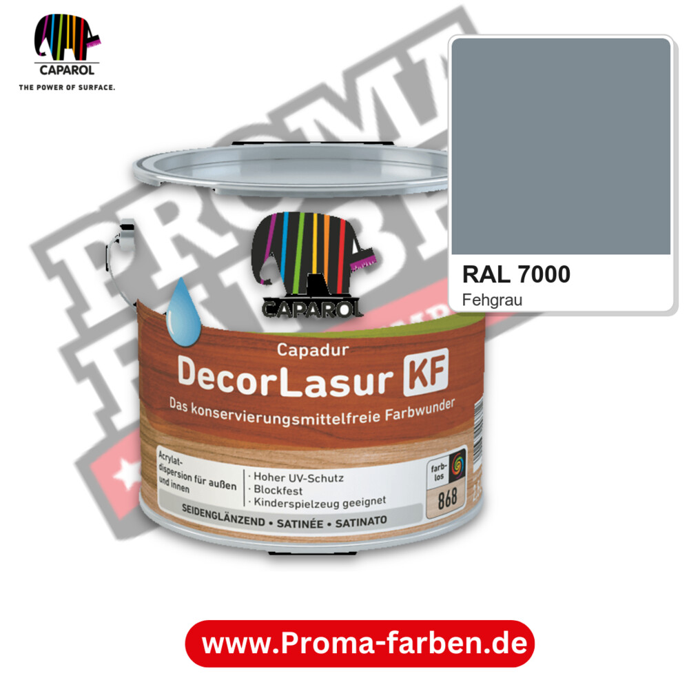 Caparol Capadur DecorLasur KF RAL 7000 kaufen Proma Farben Hamburg
