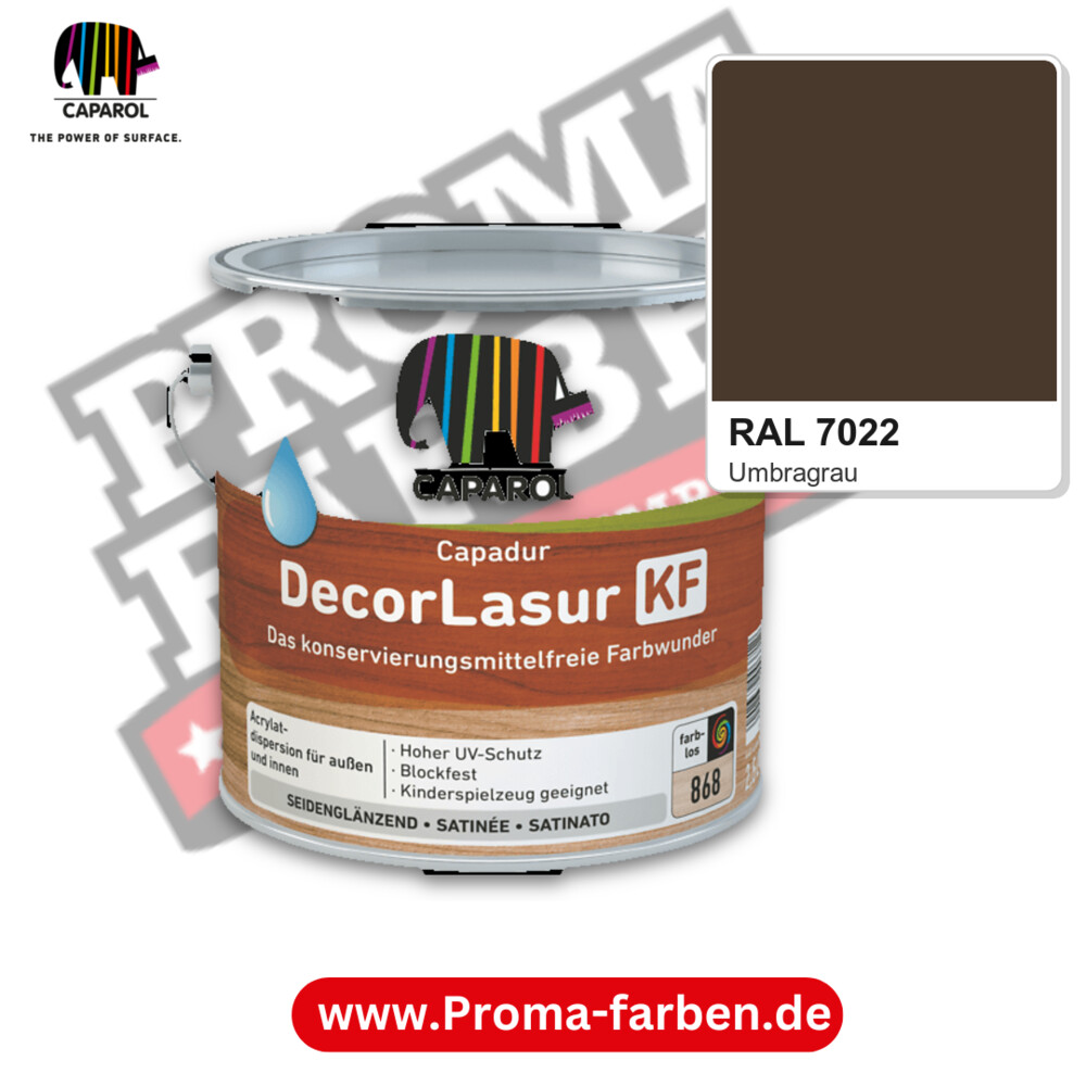 Caparol Capadur DecorLasur KF RAL 7022 kaufen Proma Farben Hamburg