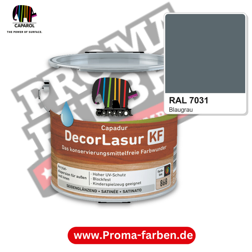 Caparol Capadur DecorLasur KF RAL 7031 kaufen Proma Farben Hamburg