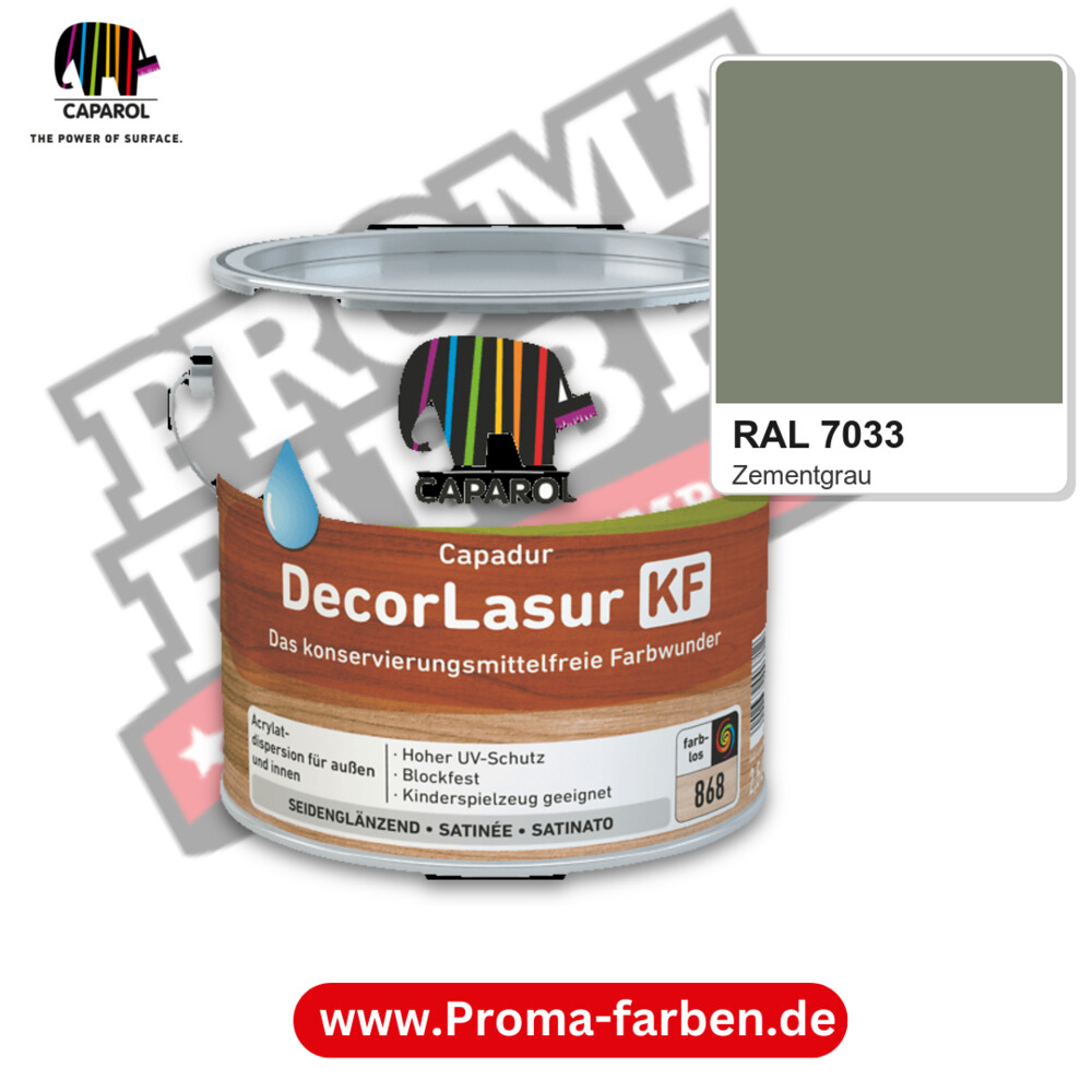 Caparol Capadur DecorLasur KF RAL 7033 kaufen Proma Farben Hamburg