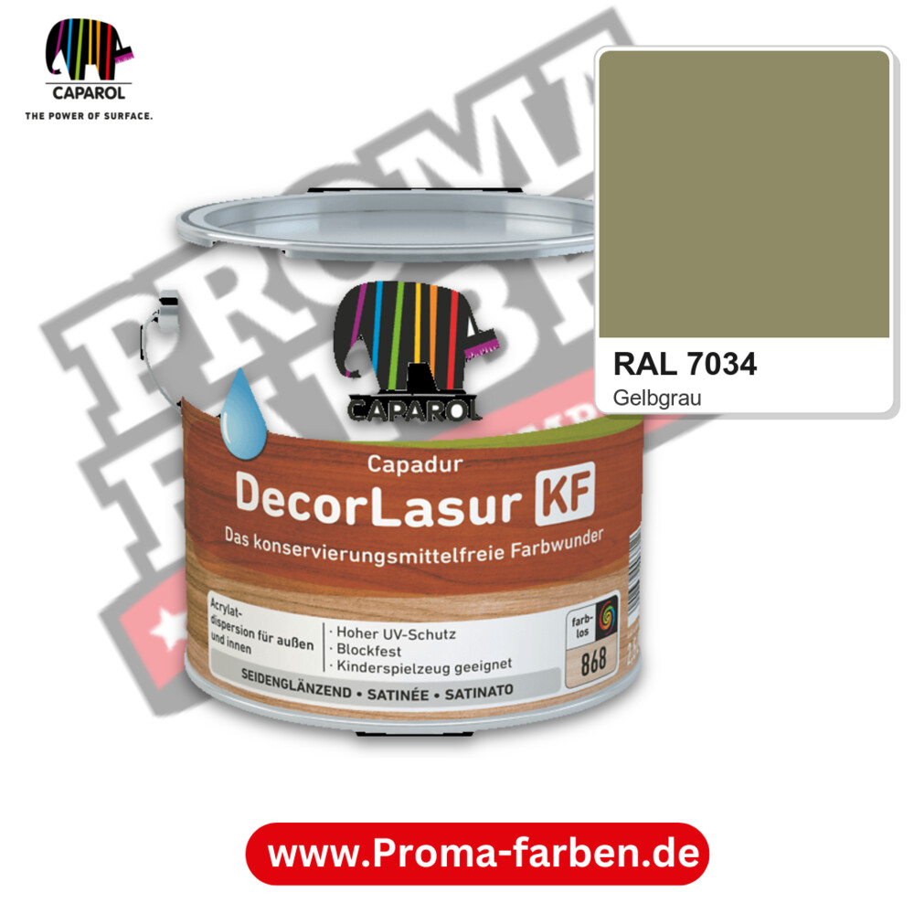 Caparol Capadur DecorLasur KF RAL 7034 kaufen Proma Farben Hamburg