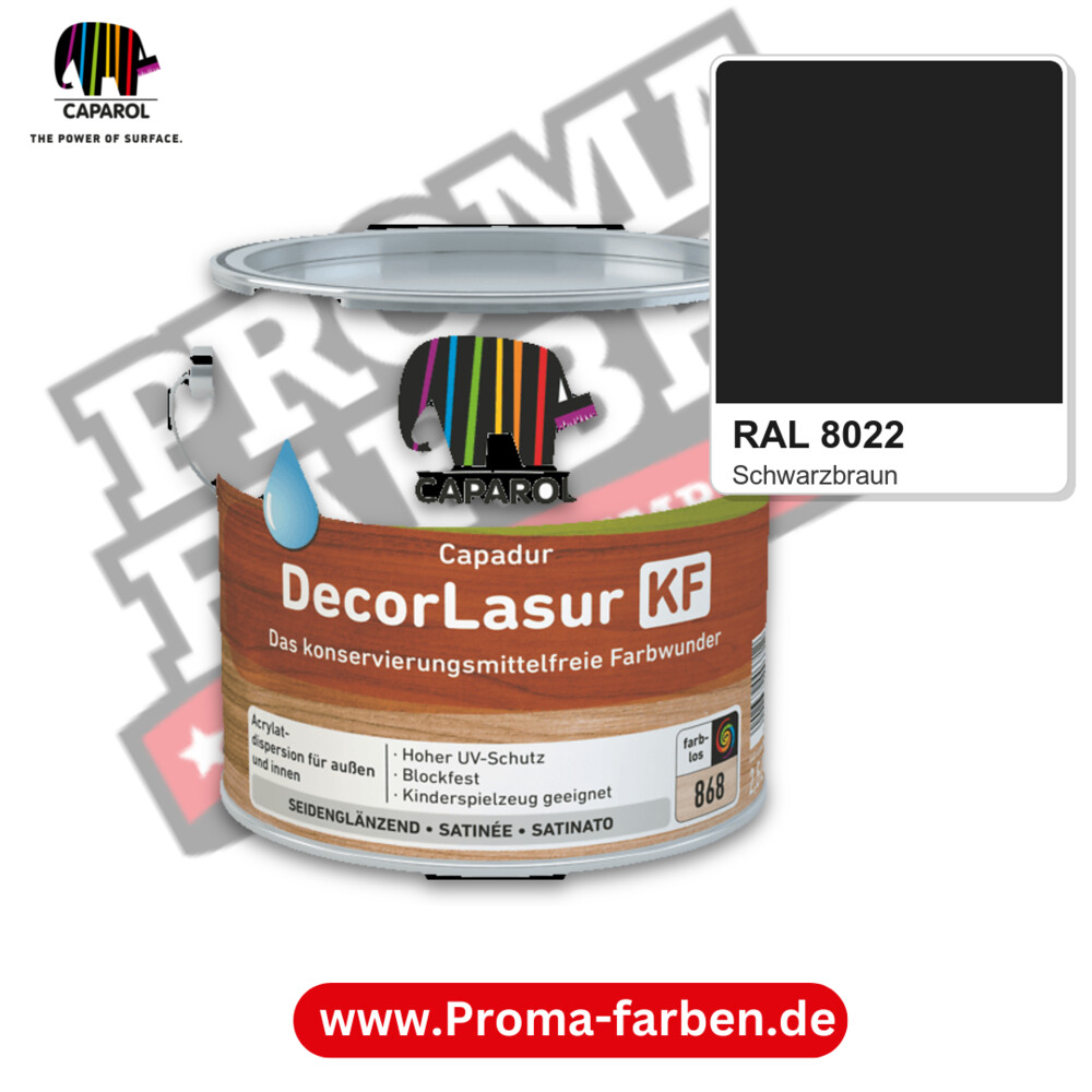 Caparol Capadur DecorLasur KF RAL 8022 kaufen Proma Farben Hamburg