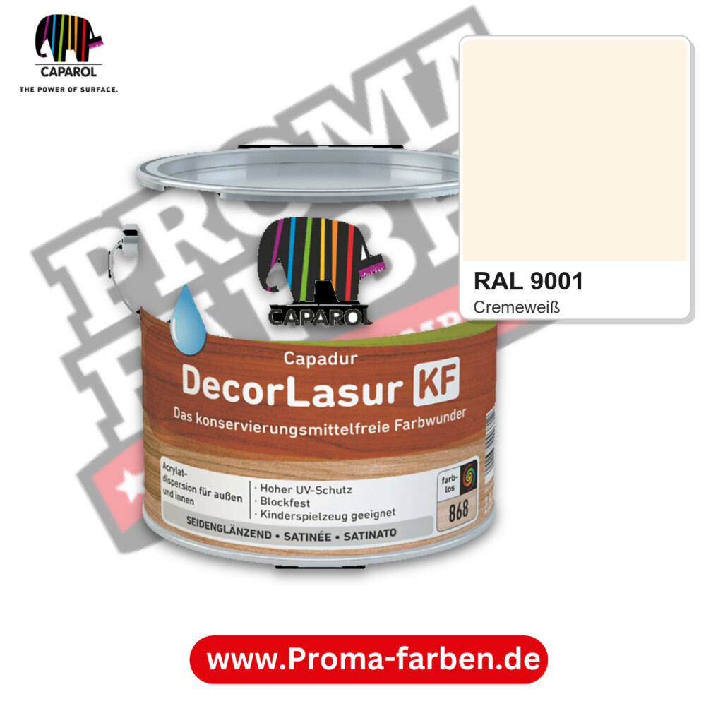 Caparol Capadur DecorLasur KF RAL 9001 kaufen Proma Farben Hamburg