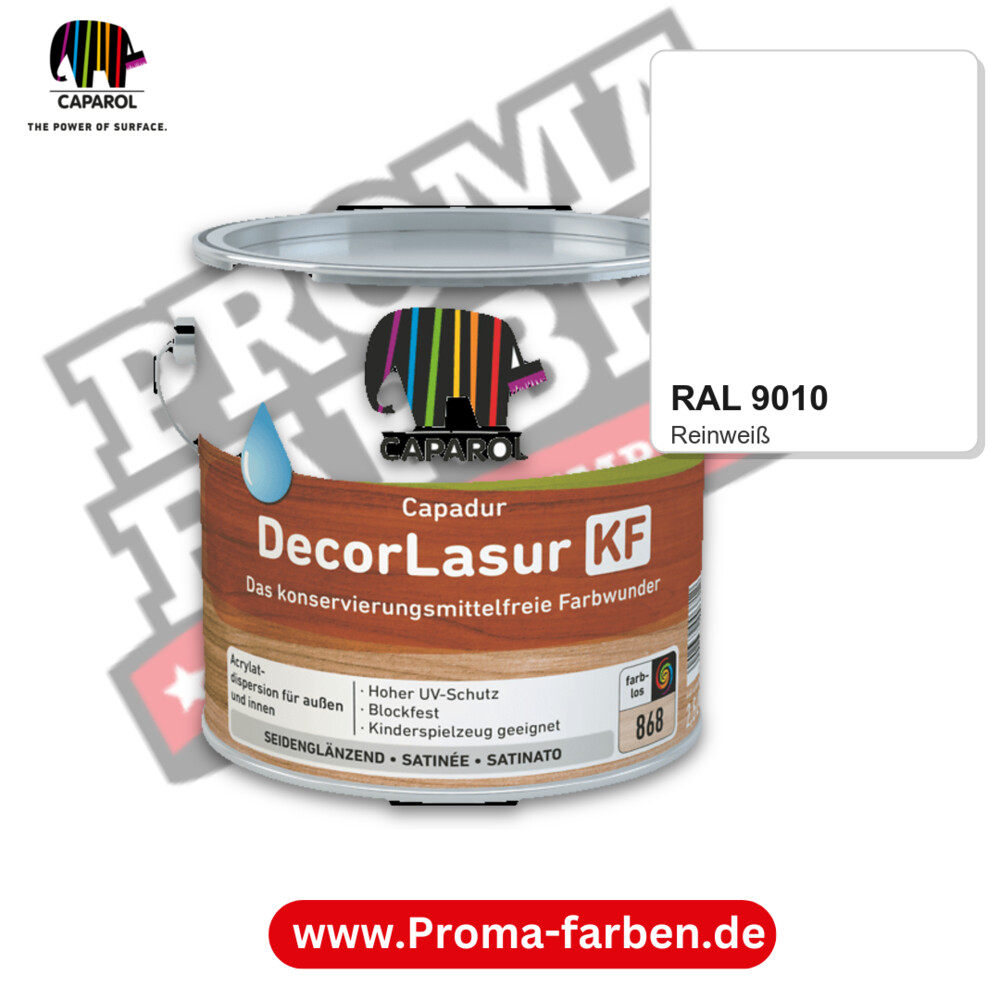 Caparol Capadur DecorLasur KF RAL 9010 kaufen Proma Farben Hamburg
