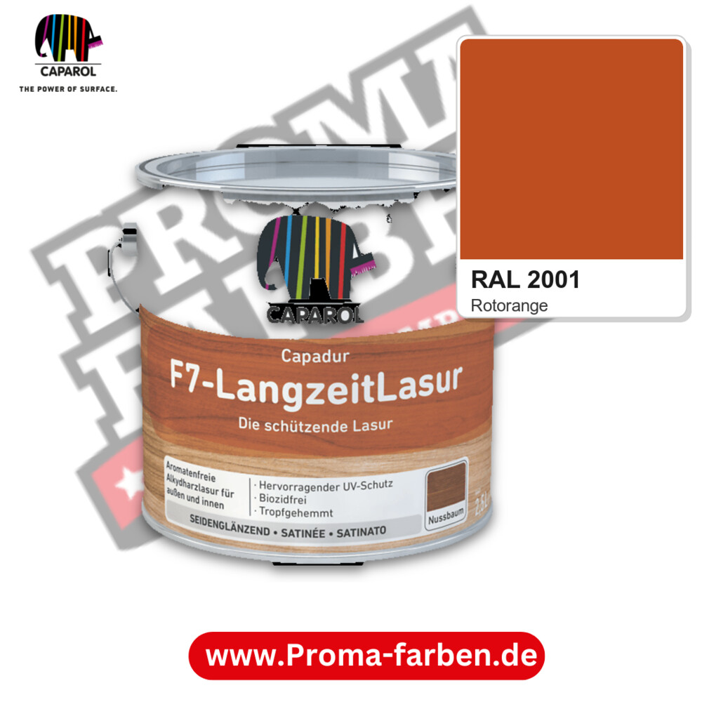 Caparol Capadur F7-LangzeitLasur RAL 2001 kaufen Proma Farben Hamburg