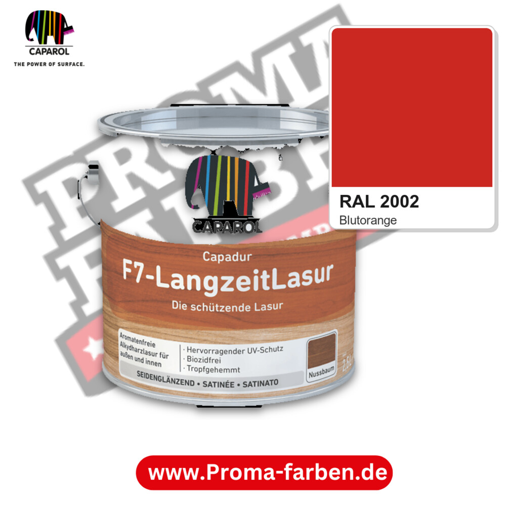 Caparol Capadur F7-LangzeitLasur RAL 2002 kaufen Proma Farben Hamburg