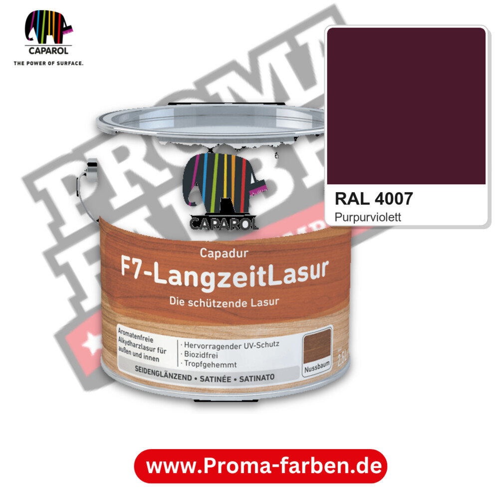 Caparol Capadur F7-LangzeitLasur RAL 4007 kaufen Proma Farben Hamburg