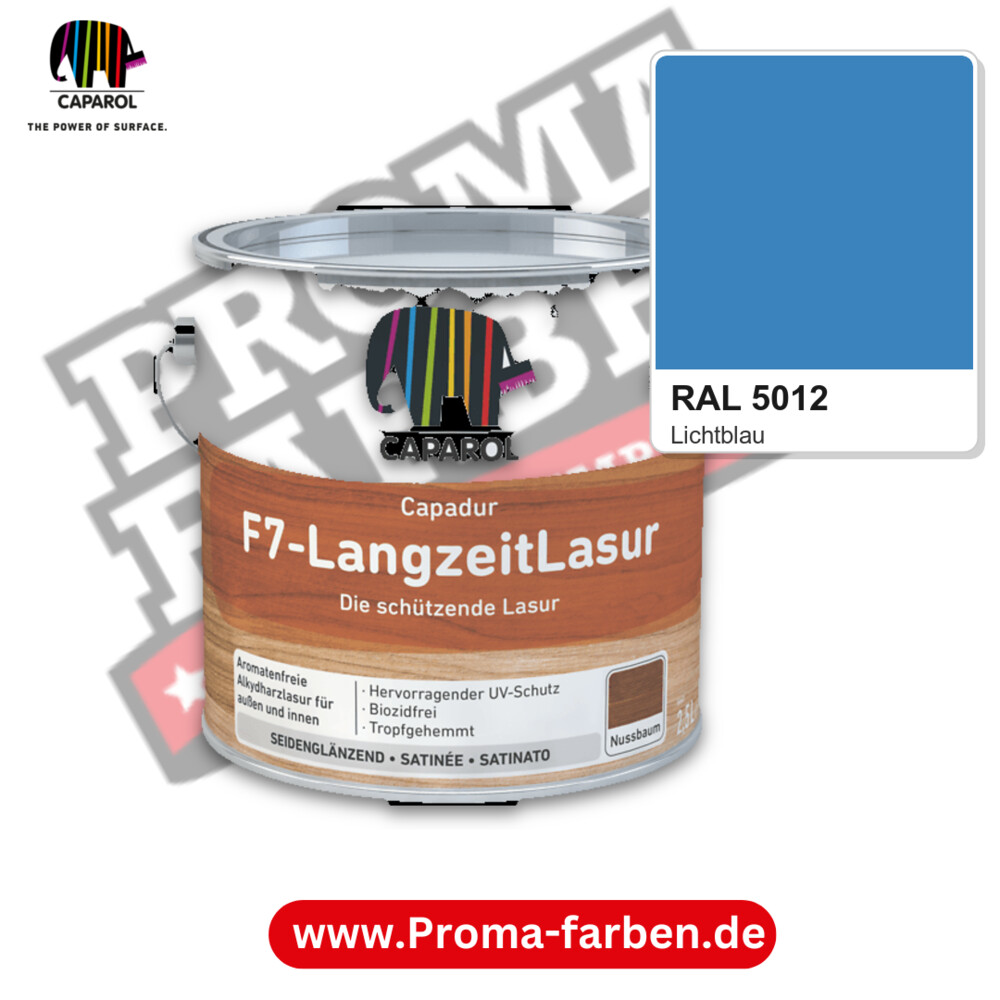 Caparol Capadur F7-LangzeitLasur RAL 5012 kaufen Proma Farben Hamburg