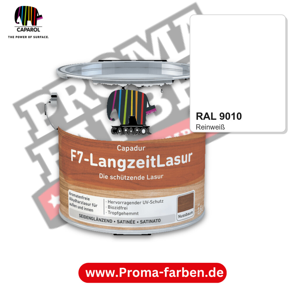 Caparol Capadur F7-LangzeitLasur RAL 9010 kaufen Proma Farben Hamburg
