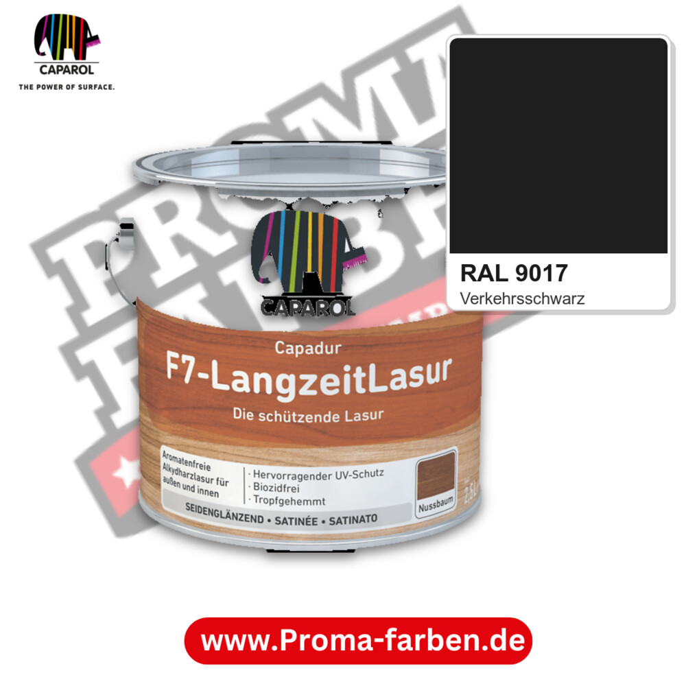 Caparol Capadur F7-LangzeitLasur RAL 9017 kaufen Proma Farben Hamburg