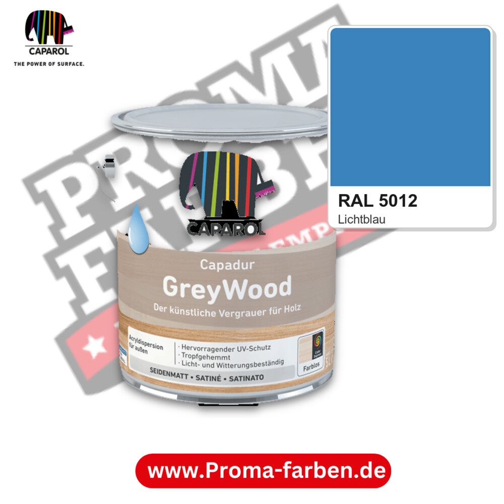Caparol Capadur GreyWood RAL 5012 kaufen Proma Farben Hamburg