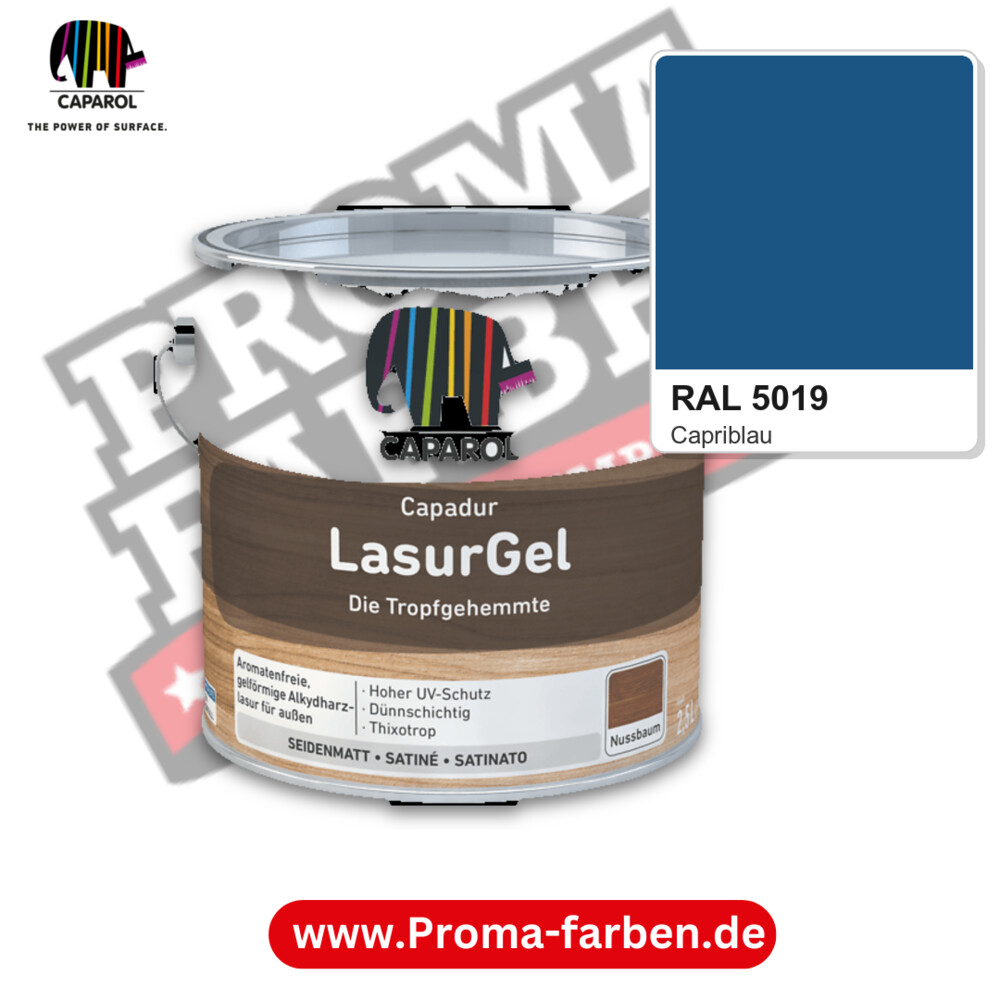Caparol Capadur LasurGel RAL 5019 kaufen Proma Farben Hamburg