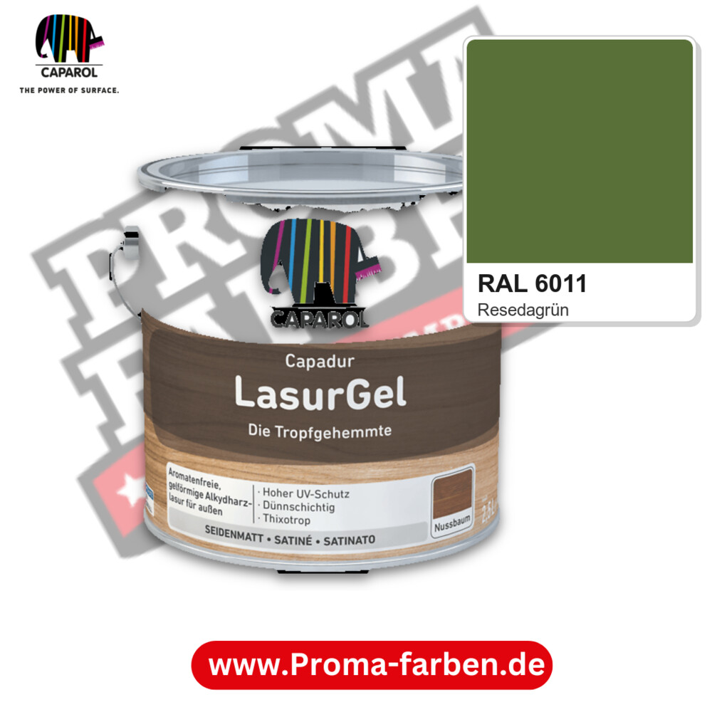 Caparol Capadur LasurGel RAL 6011 kaufen Proma Farben Hamburg