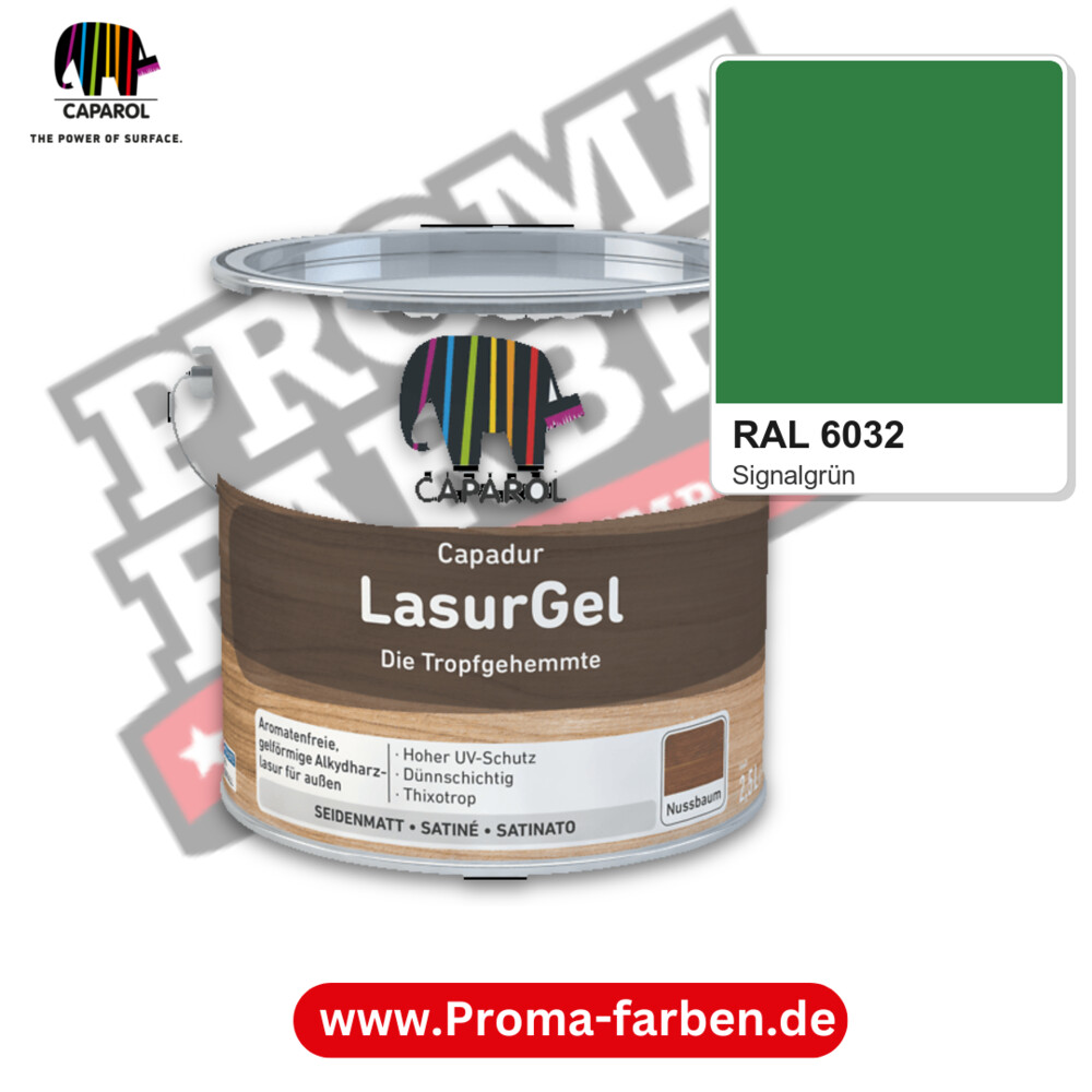 Caparol Capadur LasurGel RAL 6032 kaufen Proma Farben Hamburg