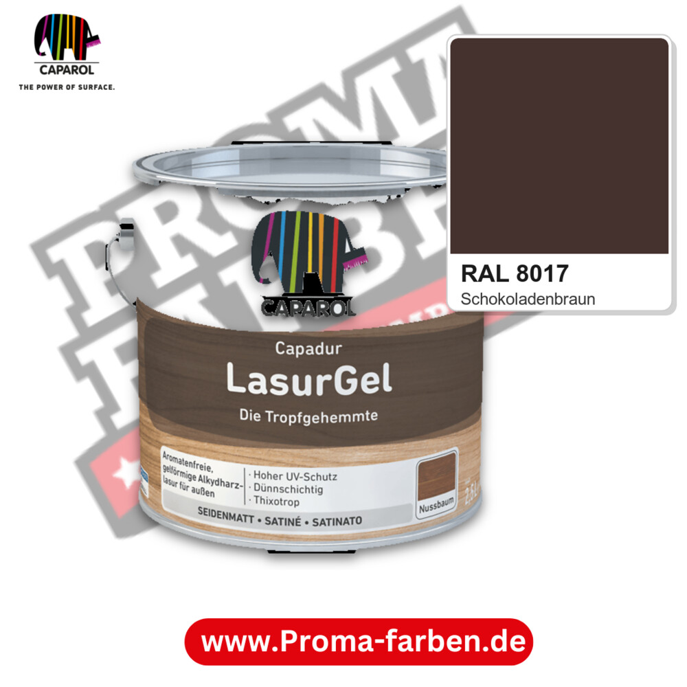 Caparol Capadur LasurGel RAL 8017 kaufen Proma Farben Hamburg