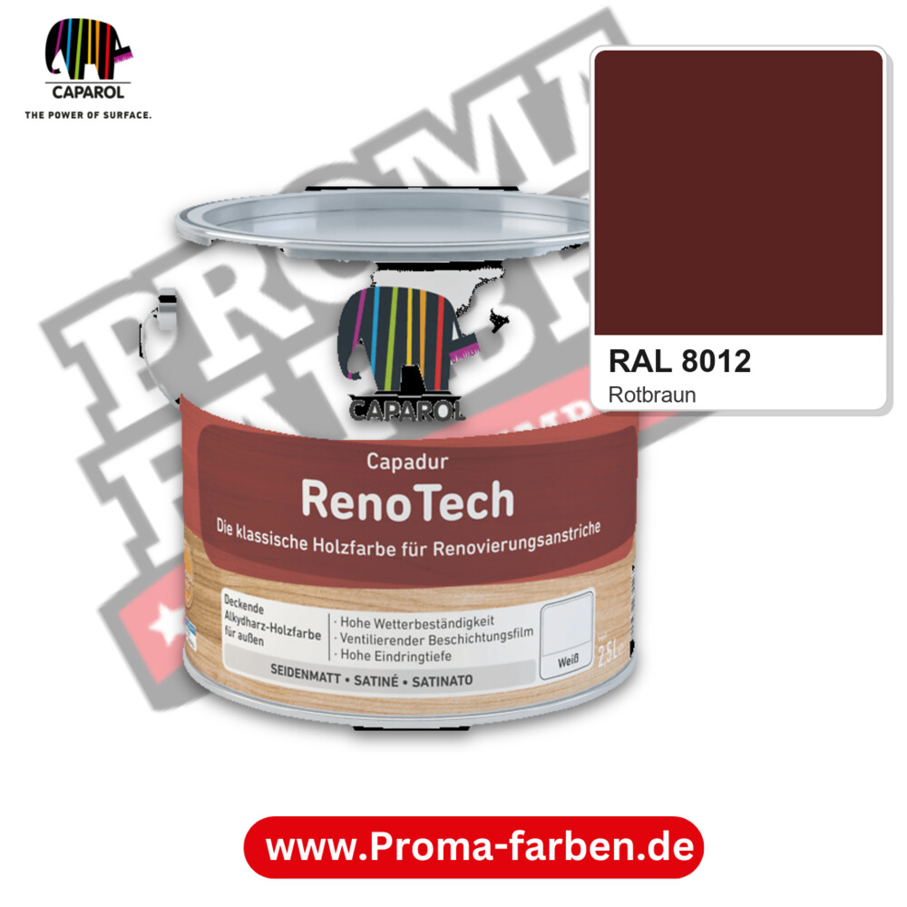 Caparol Capadur RenoTech RAL 8012 kaufen Proma Farben Hamburg