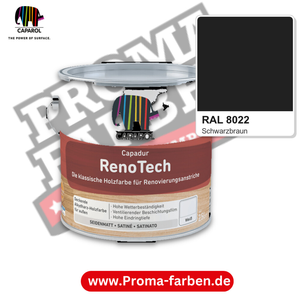 Caparol Capadur RenoTech RAL 8022 kaufen Proma Farben Hamburg