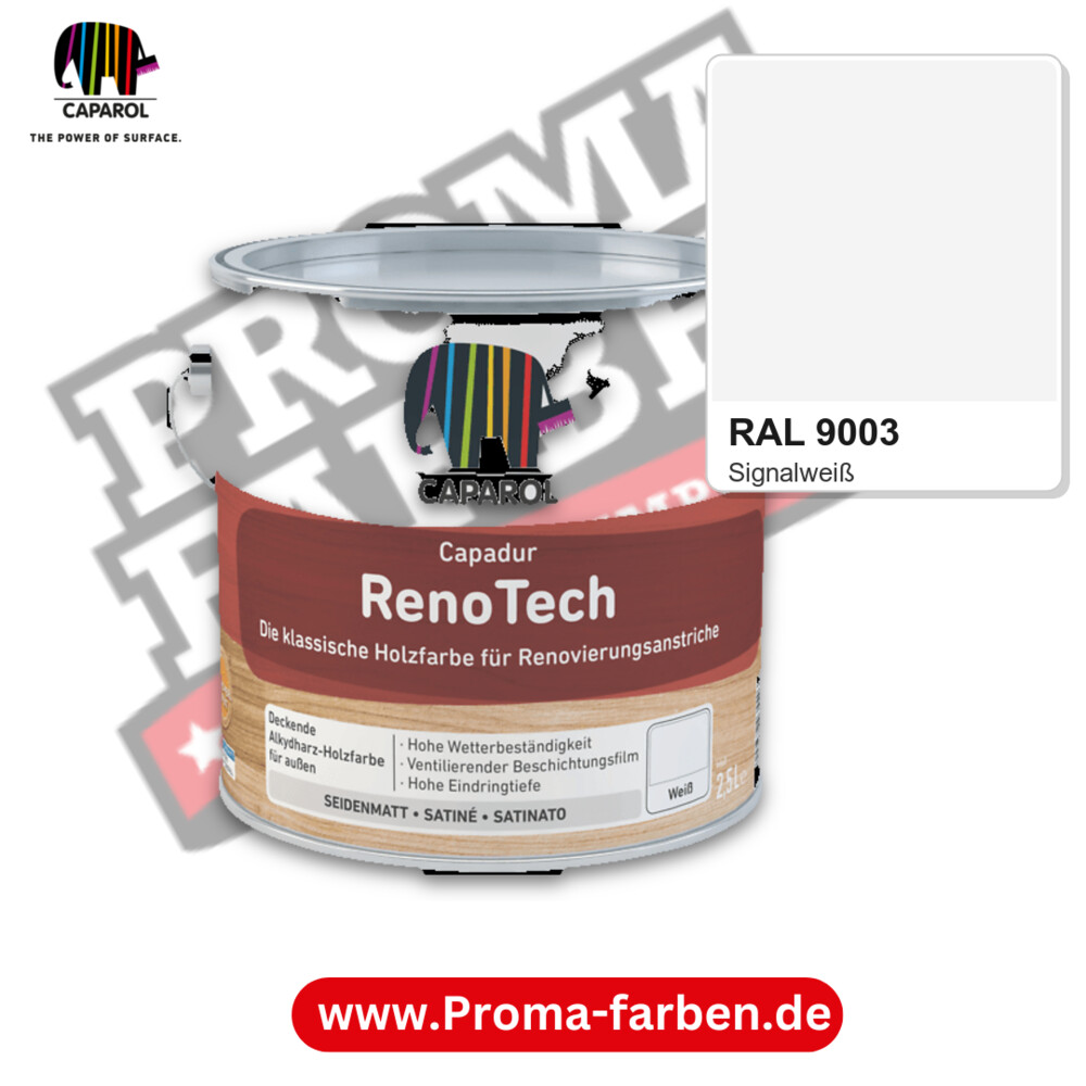 Caparol Capadur RenoTech RAL 9003 kaufen Proma Farben Hamburg